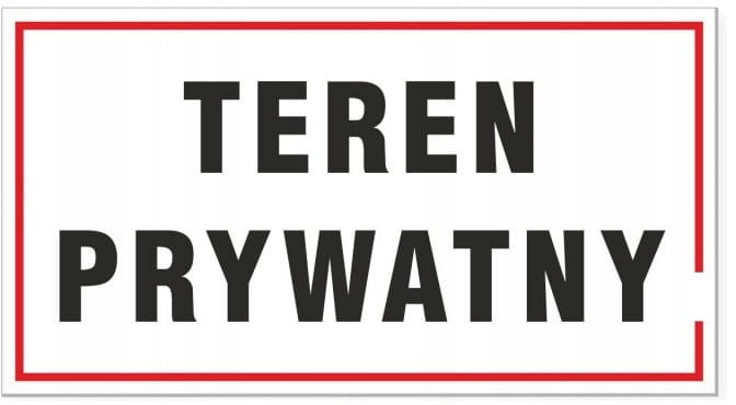 Tabliczka informacyjna TEREN PRYWATNY