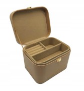 SZKATUŁKA EKSPOZYTOR BIŻUTERIĘ EKO SKÓRA BRĄZOWA