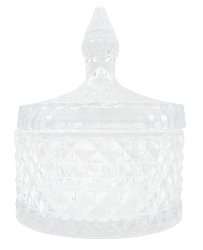 SZKATUŁKA NA BIŻUTERIĘ KOSMETYKI SZKLANA BEZBARWNA