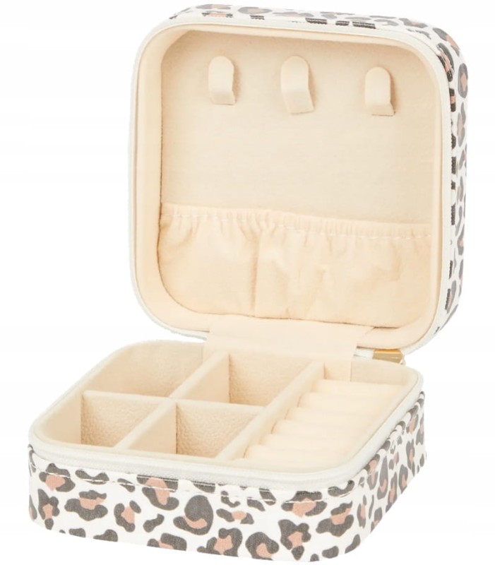 SZKATUŁKA NA BIŻUTERIĘ NA ZAMEK DO TOREBKI MAŁA PANTERKA W PANTERKĘ