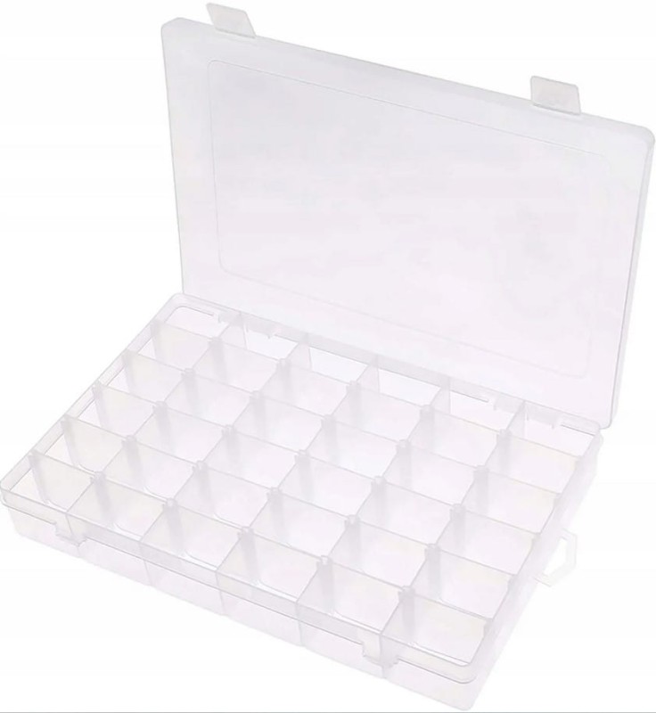 SZKATUŁKA ORGANIZER PRZYBORNIK DO WYROBU BIŻUTERII 36 PRZEGRÓDEK