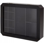 SZKATUŁKA BAMBUSOWA DREWNIANA PIERŚCIONKI KOLCZYKI CZARNA