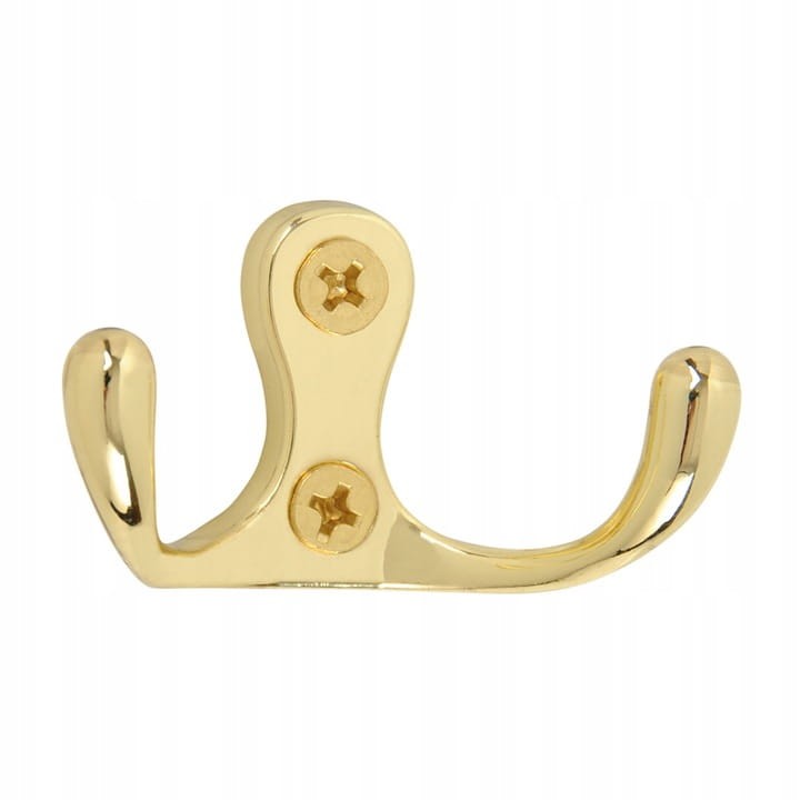 WIESZAK MEBLOWY ŚCIENNY PODWÓJNY MAŁY ZŁOTO ZŁOTY 1szt