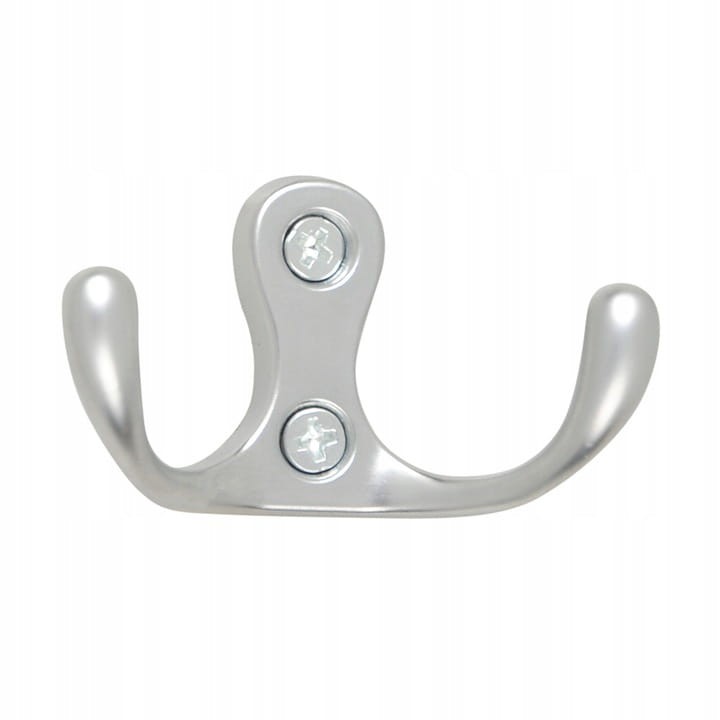 WIESZAK MEBLOWY ŚCIENNY PODWÓJNY MAŁY ALUMINIUM ALUMINIOWY 1szt