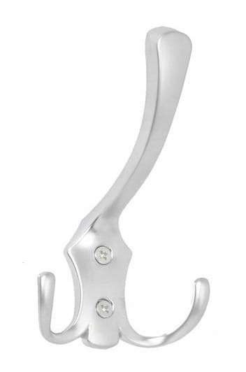 WIESZAK MEBLOWY ŚCIENNY NA ŚCIANĘ UBRANIA POTRÓJNY ALUMINIUM 1szt