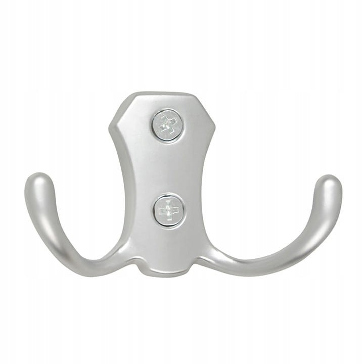 WIESZAK MEBLOWY ŚCIENNY PODWÓJNY ŚREDNI ALUMINIUM ALUMINIOWY 1szt