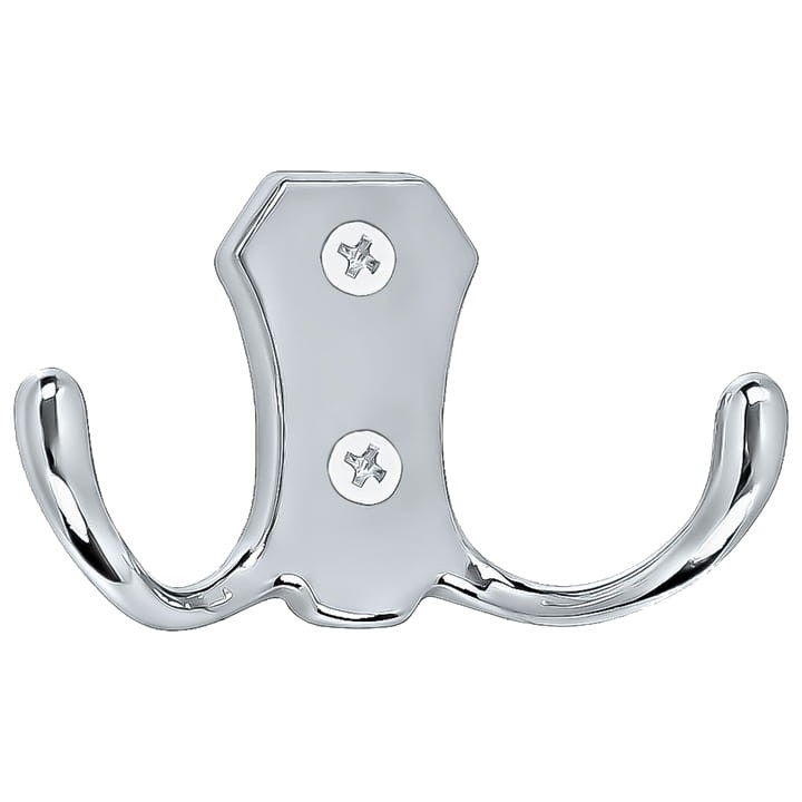 WIESZAK MEBLOWY ŚCIENNY PODWÓJNY ŚREDNI SATYNOWY CHROM CHROMOWANY 1szt