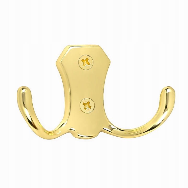 WIESZAK MEBLOWY ŚCIENNY PODWÓJNY ŚREDNI ZŁOTY 1szt