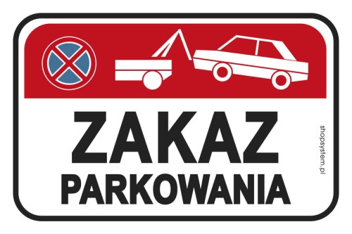 Tabliczka ZAKAZ PARKOWANIA AUTO HOL 30x20