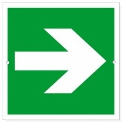 TABLICZKA INFORMACYJNA STRZAŁKA EWAKUACYJNA 15x15