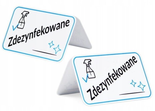 STOJAK STOJACZEK TABLICZKA ZDEZYNFEKOWANE