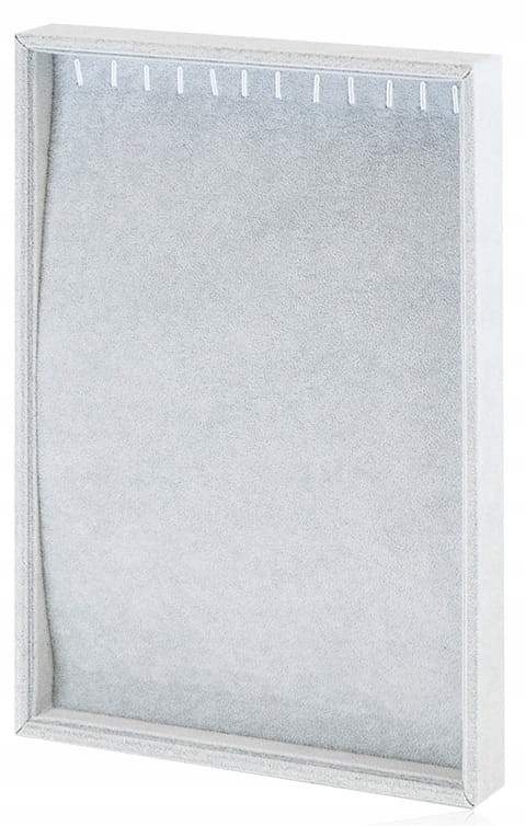 EKSPOZYTOR NA BIŻUTERIĘ ŁAŃCUSZKI WELUR SZARY