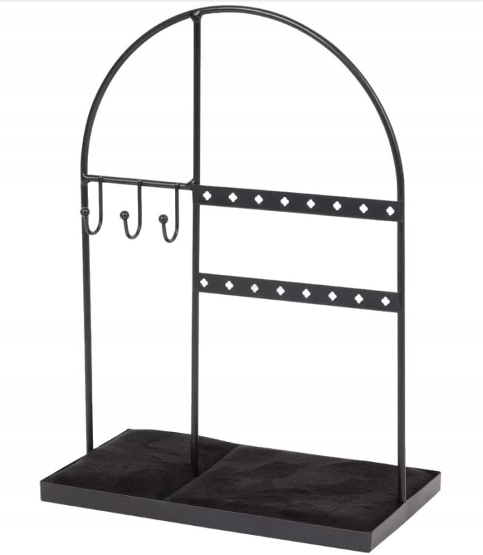 EKSPOZYTOR STOJAK NA KOLCZYKI BRANSOLETKI CZARNY