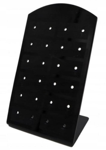 EKSPOZYTOR STOJAK KOLCZYKI PLEXI CZARNY 10,5 cm 12