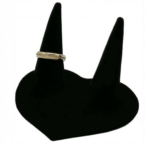 EKSPOZYTOR STOJAK PIERŚCIONKI SERCE PODWÓJNY