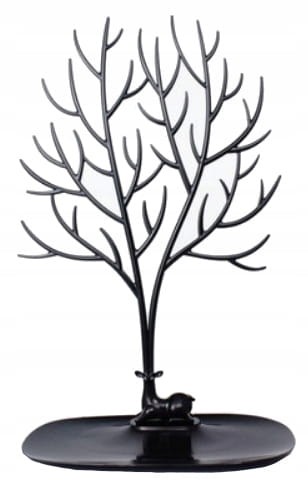 EKSPOZYTOR STOJAK ROGACZ KOLCZYKI BIŻUTERIĘ CZARNY