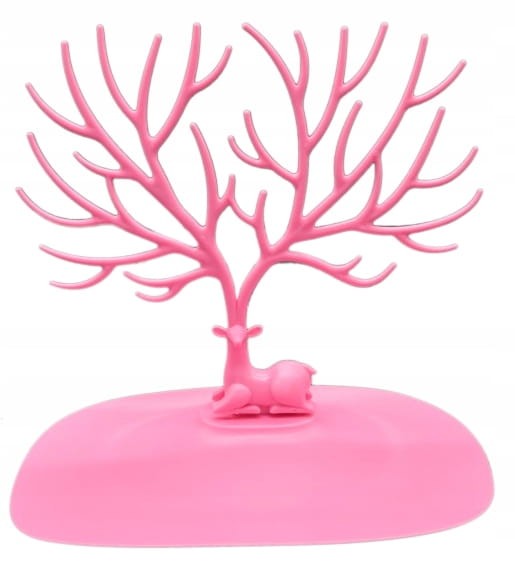 EKSPOZYTOR STOJAK ROGACZ NA KOLCZYKI BIŻUTERIĘ RÓŻ