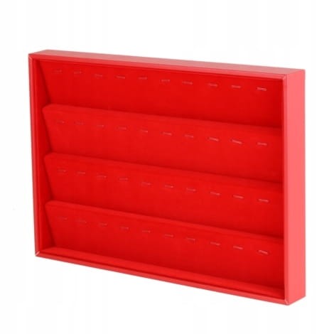 EKSPOZYTOR TACKA NA KOLCZYKI Z HACZYKAMI CZERWONA