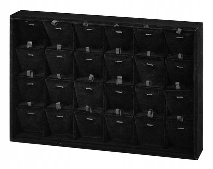 EKSPOZYTOR TACKA NA KOLCZYKI 24 ZAWIESZKI CZARNA