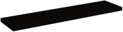 Czarna półka wisząca bez widocznych wsporników 60x15 cm z płyty 18 mm