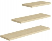 Komplet 3 półek wiszących z płyty laminowanej klon 18 mm Shopsystem