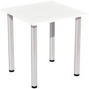 stół stolik 70x70 biały nogi chrom