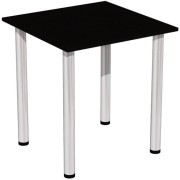 stół stolik 70x70 czarny nogi chrom