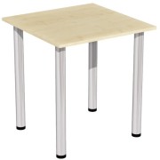 stół stolik 70x70 klon nogi chrom