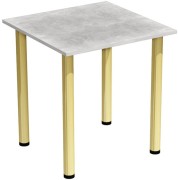 stół stolik 70x70 beton nogi złote
