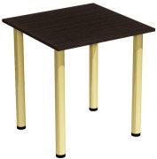 stół stolik 70x70 wenge nogi złote