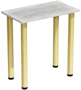Mały stół stolik 70x40 beton nogi złote