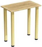 Mały stół stolik 70x40 dąb craft złoty nogi złote