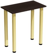 Mały stół stolik 70x40 wenge nogi złote