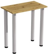 Mały stół stolik 70x40 dąb artisan nogi chromowane