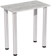 Mały stół stolik 70x40 Betonowy nogi chromowane