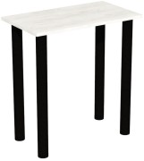 Mały stół stolik 70x40 dąb craft biały nogi czarne