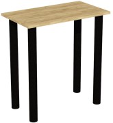 Mały stół stolik 70x40 dąb craft złoty nogi czarne