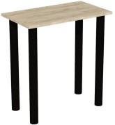 Mały stół stolik 70x40 dąb craft szary nogi czarne