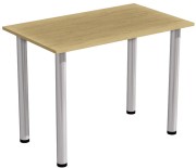 stół stolik 100x60 dąb kamienny nogi chrom