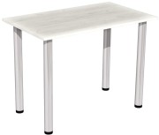stół stolik 100x60 dąb craft biały nogi chrom