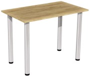 stół stolik 100x60 dąb craft złoty nogi chrom