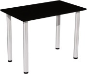 stół stolik 100x60 czarny nogi chrom