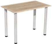 stół stolik 100x60 dąb sonoma nogi chrom