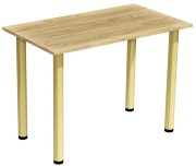 stół stolik 100x60 dąb craft złoty nogi złote