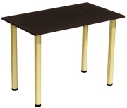 stół stolik 100x60 wenge nogi złote