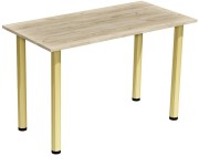 Stół stolik 120x60 dab craft szary złote nogi
