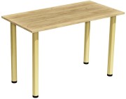 Stół stolik 120x60 dab craft złoty złote nogi