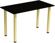 Stół stolik 120x60 czarny złote nogi