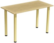 Stół stolik 120x60 dąb kamienny złote nogi