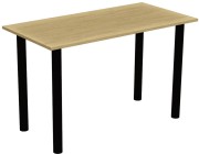 Stół stolik 120x60 dąb kamienny nogi czarne